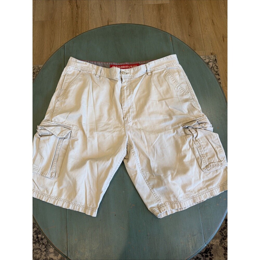 Ecko Unltd Mens 40 Cargo Shorts Tan Khaki Cotton Edison‎ Cargo Short Relaxed